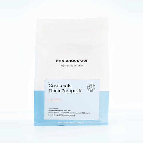 Guatemala Finca Pampojilá coffee bag, Conscious Cup Coffee Roasters