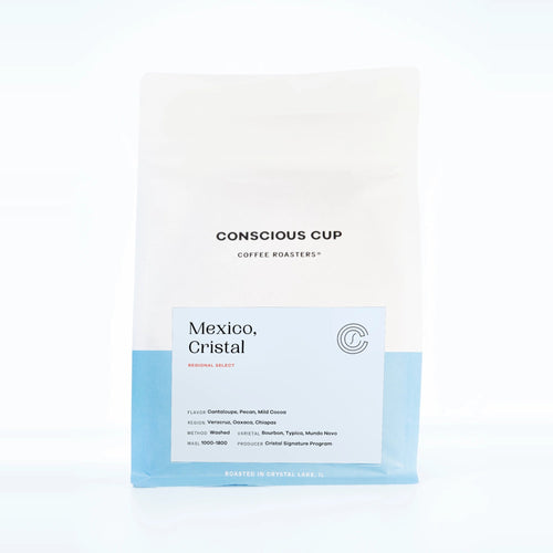 Mexico Cristal coffee bag, Conscious Cup Coffee Roasters