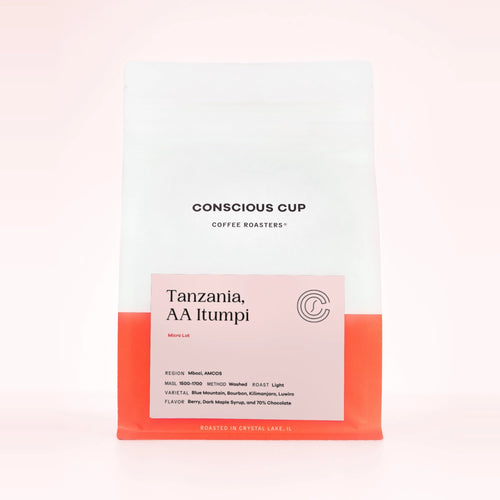 Tanzania AA Itumpi coffee bag, Conscious Cup Coffee Roasters